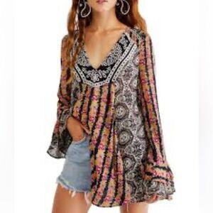 Free People Tops Free People Falling Into You Tunic Blouse XS-S
